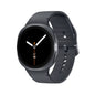 Smartwatch with a black strap on a white background