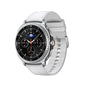 Smartwatch with a white strap on a white background