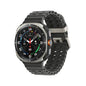 Smartwatch with a black strap on a white background
