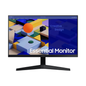 Monitor with colorful geometric design on screen displaying 'Essential Monitor' text.