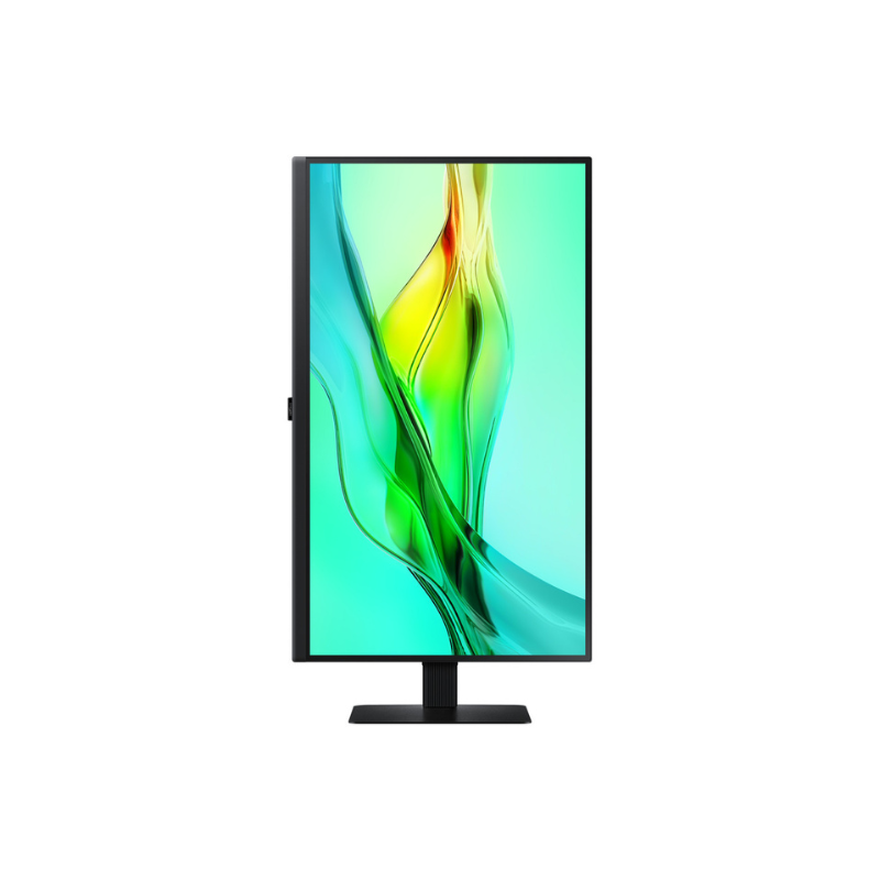 Monitor with colorful display on a white background