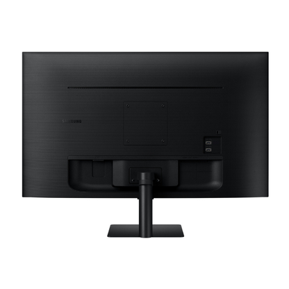 Black computer monitor on a white background