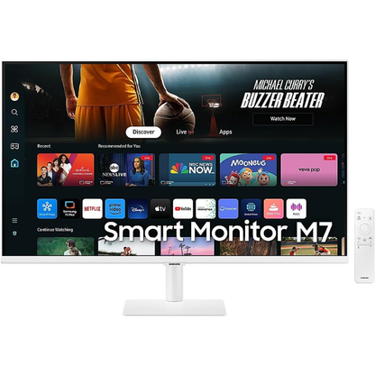 Smart monitor M7 displaying various app icons on a white background