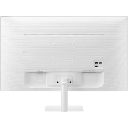 White computer monitor with ports on a white background