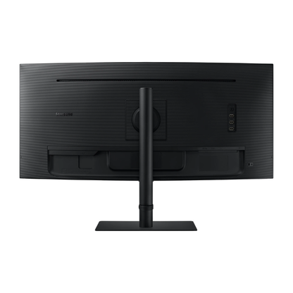 Black computer monitor on a white background