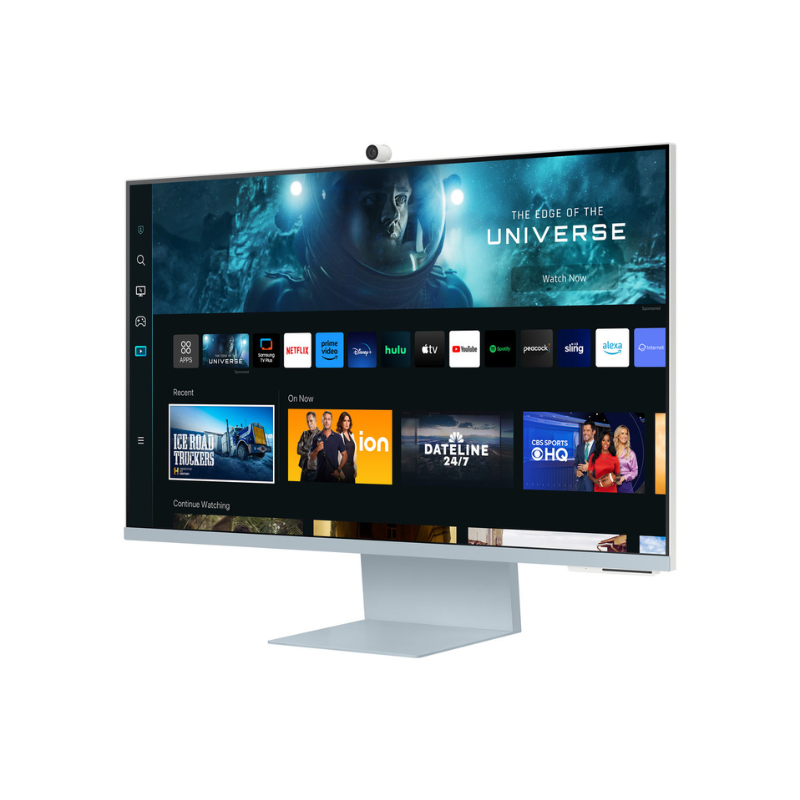 Smart TV displaying a streaming platform interface on a white background