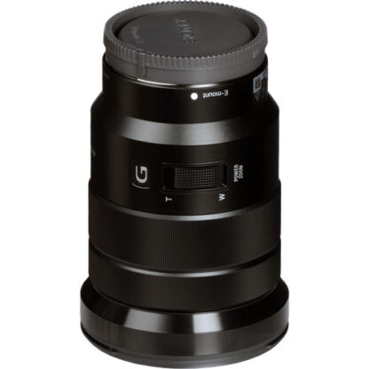 Sony E PZ 18-105mm f/4 G OSS Lens with brand logo on a white background