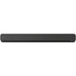 Black soundbar on a white background
