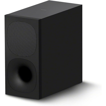 Black speaker on a white background