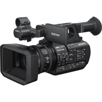 Sony professional video camera on a white background