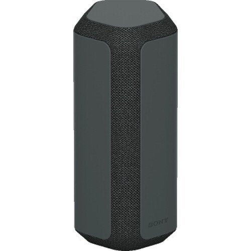 Black outdoor speaker on a white background