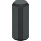 Black outdoor speaker on a white background