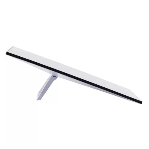 Long, Starlink V3 Satellite Internet Kit with a white base and black top on a white background