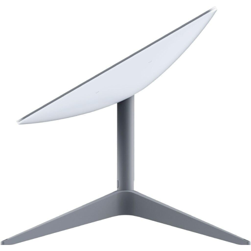 Starlink V3 Satellite Internet Kit with a white shade and gray base on a white background