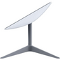 Starlink V3 Satellite Internet Kit with a white shade and gray base on a white background
