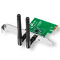 TP-Link network adapter with antennas on a white background