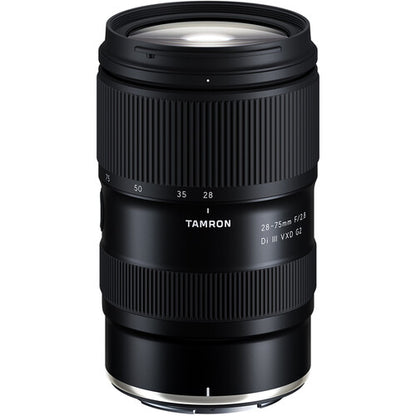 Black Tamron 28-75mm f/2.8 Di III VXD G2 Lens (Nikon Z) with Tamron branding on a white background