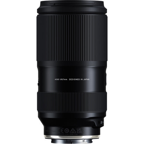Black Tamron 50-300mm f/4.5-6.3 Di III VC VXD Lens (Sony E)with text on a white background