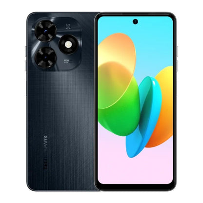 Smartphone showing back and front views on a white background