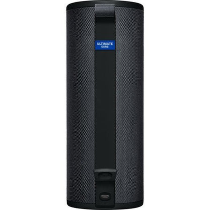 Black speaker with 'Ultimate Ears' branding on a white background