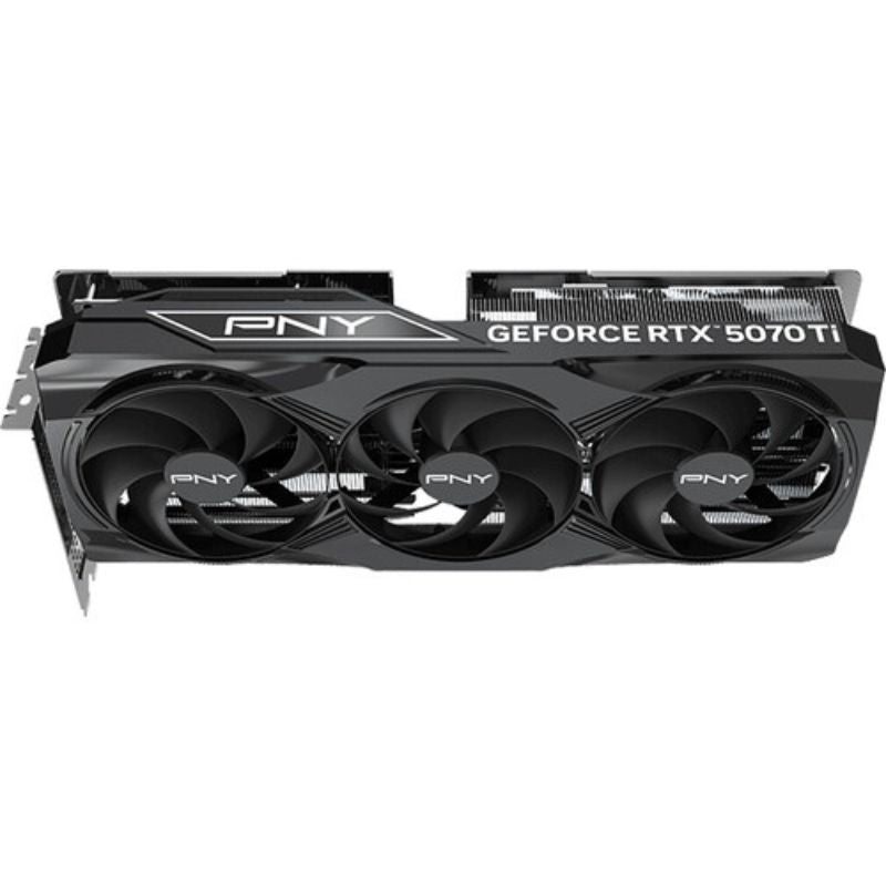 PNY GeForce RTX 5070 Ti graphics card on a white background