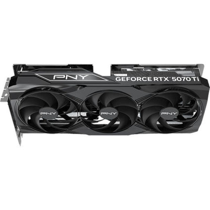 PNY GeForce RTX 5070 Ti graphics card on a white background
