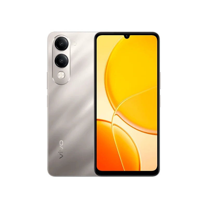 Vivo smartphone showing front and back on a white background