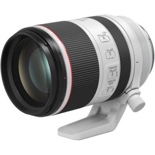 Canon RF 70-200mm f/2.8L camera lens on a white background

