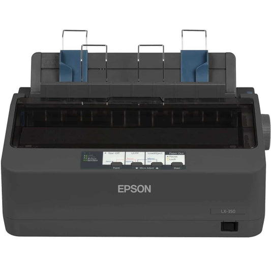 Epson LX-350 dot matrix printer on a white background

