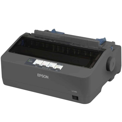 Epson lx 350  dot matrix printer on a white background

