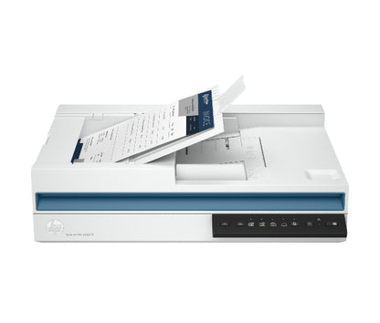 Side profile of HP 2600f1 scanner showing ADF tray

