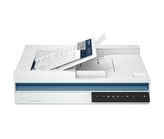 Side profile of HP 2600f1 scanner showing ADF tray

