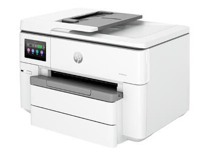 Side view of HP 9730 showing wide-format paper tray


