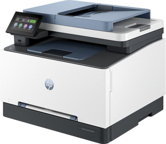 HP printer with scanner and copier on a white background

