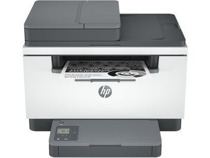 HP 236sdw front tray open with paper loaded

