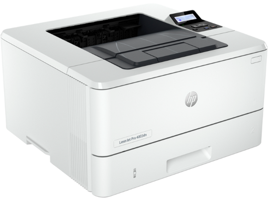 HP 4003dn laser printer on a white background

