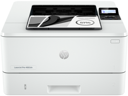 HP LaserJet Pro 4003dn printer on a white background

