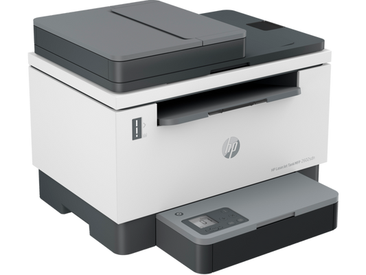 HP 2602sdn showing document feeder and scanner top


