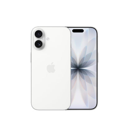 Smartphone with reflective screen on a white background