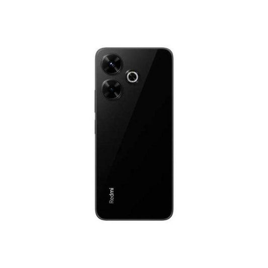 Black smartphone with 'Redmi' branding on a white background


