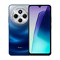 Blue Redmi smartphone showing front and back on a white background

